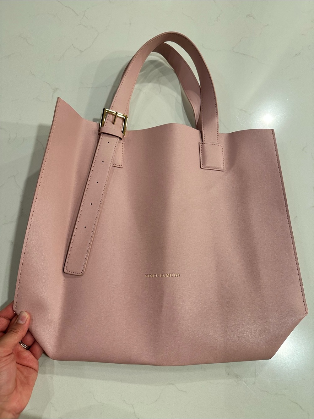 Vince Camuto Blush Tote with Gold Buckle